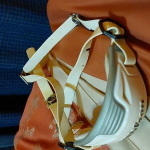 A white adult football chinstrap